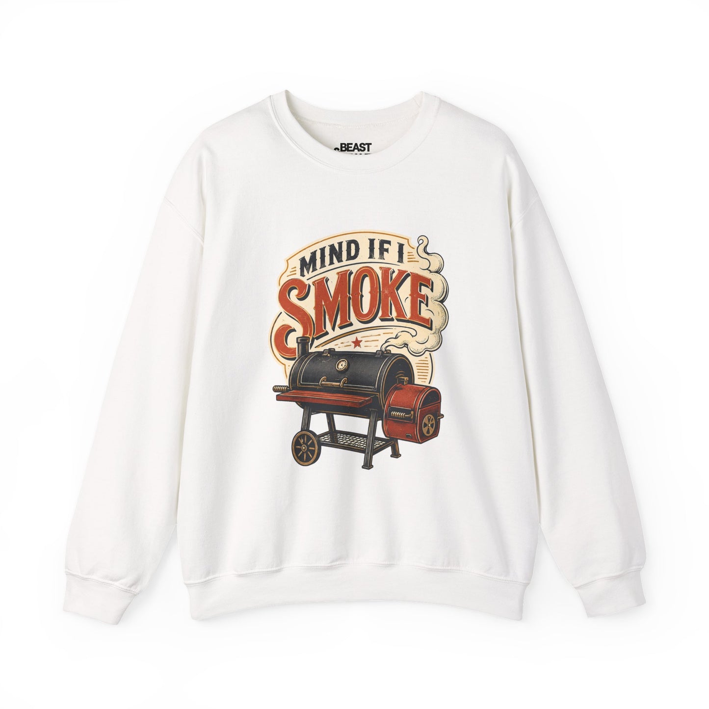 sport grey sweatshirt with mind if i smoke funny barbecue slogan print