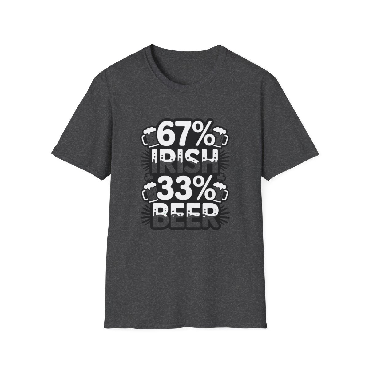 67% Irish 33% Beer Dad T-Shirt - funny t-shirt by Cheeky Business