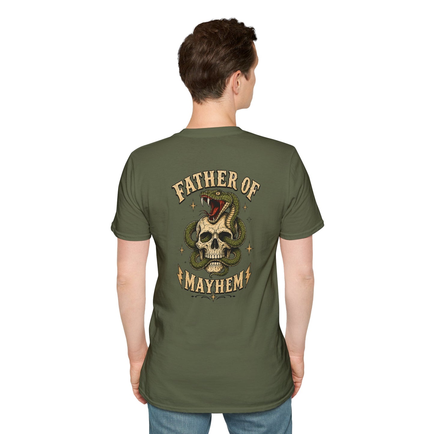 farthor of mayhem t-shirt available in multiple colours for dads