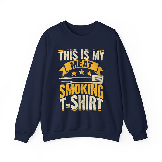 black t-shirt with this is my meat smoking funny barbecue design