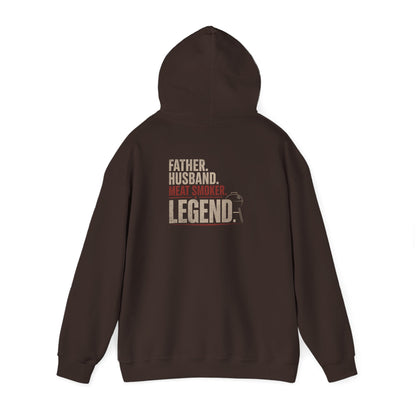 dark chocolate hoodie with funny BBQ smoker design for dad father's day gift