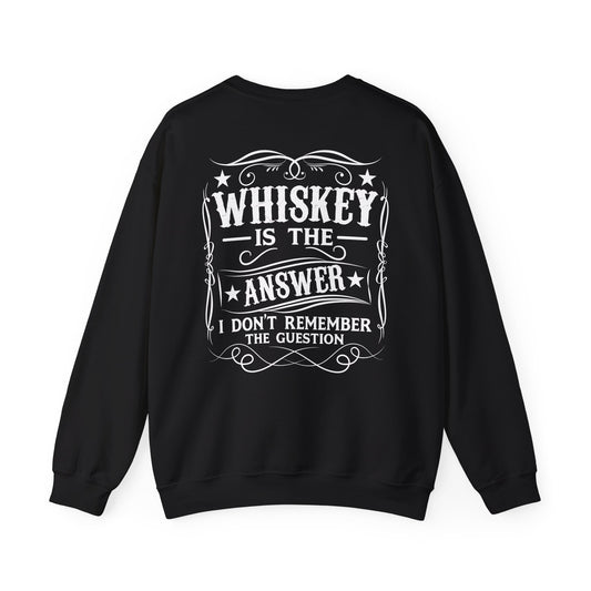 whiskey is the answer sweatshirt sweatshirt alternate colour product image