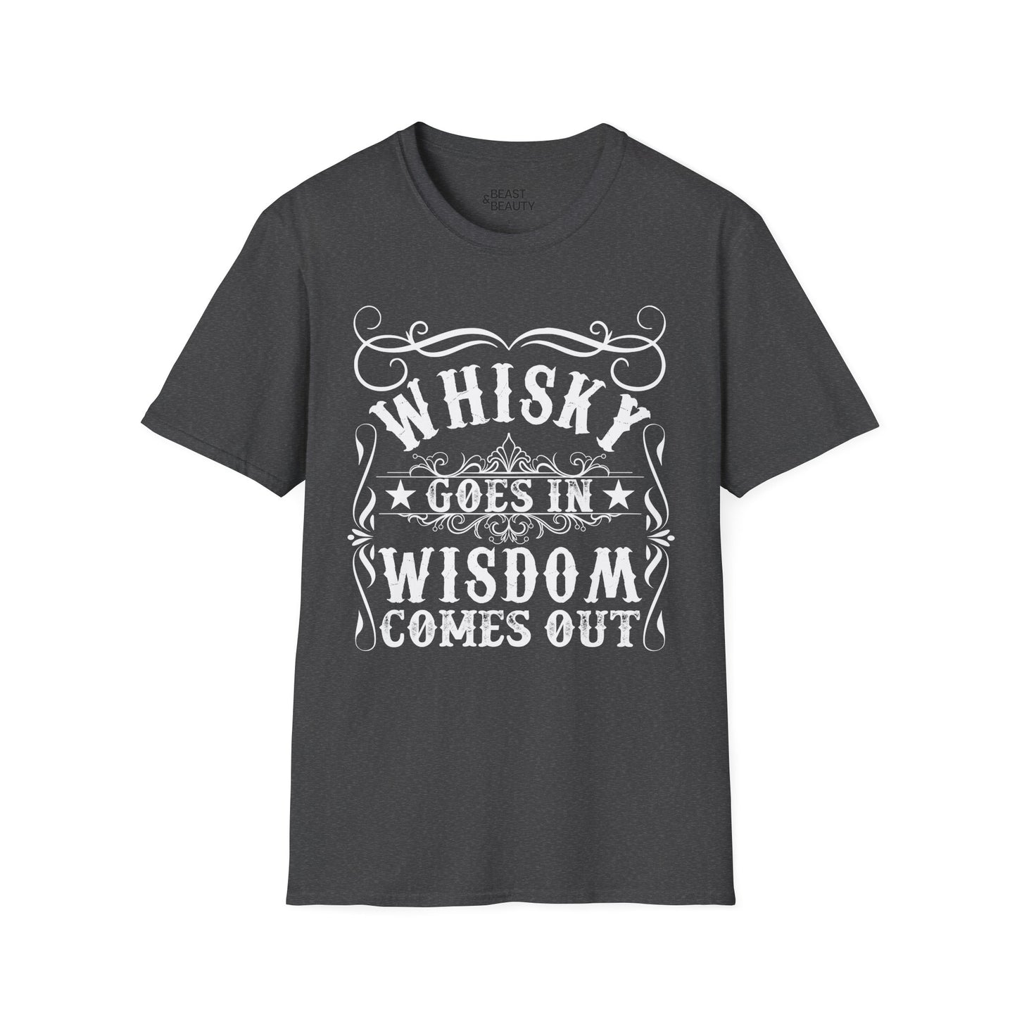 whisky goes in wisdom comes out t-shirt t-shirt third colour product image