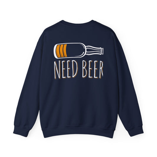 need beer funny beer lover sweatshirt sweatshirt alternate colour product image