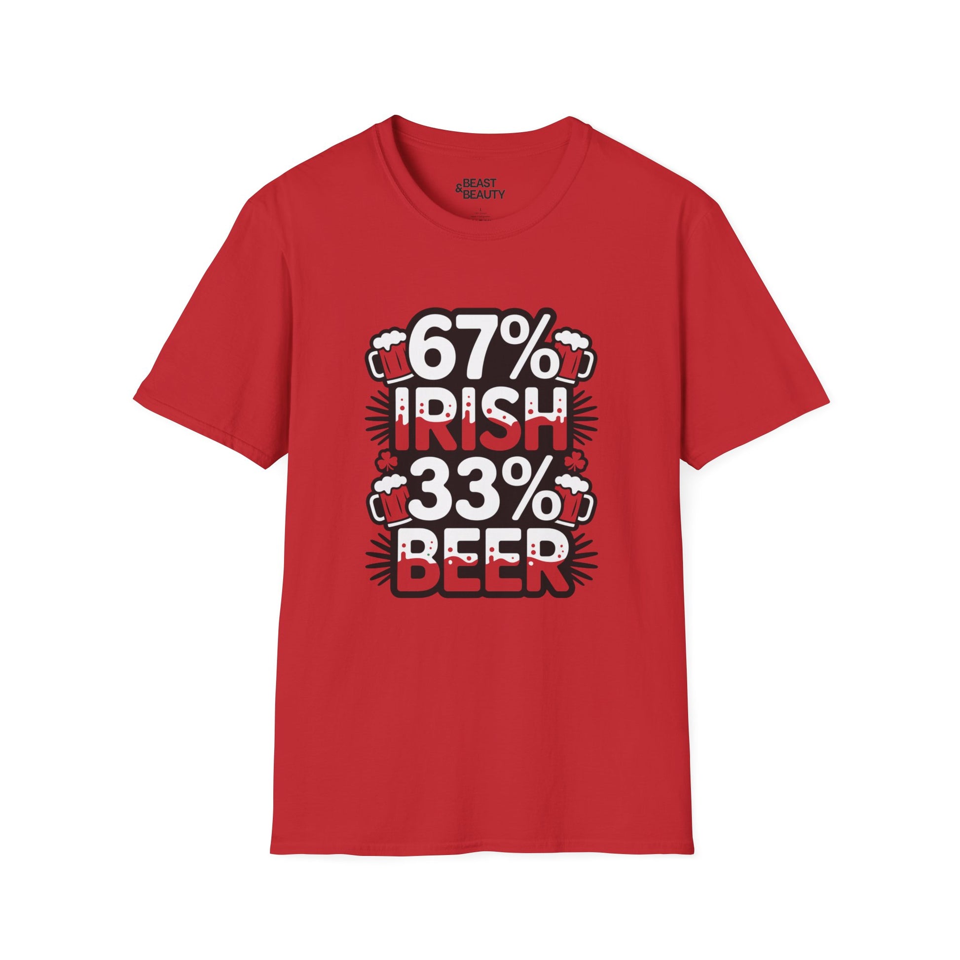 67% Irish 33% Beer Dad T-Shirt t-shirt product image 1 from Beast and Beauty