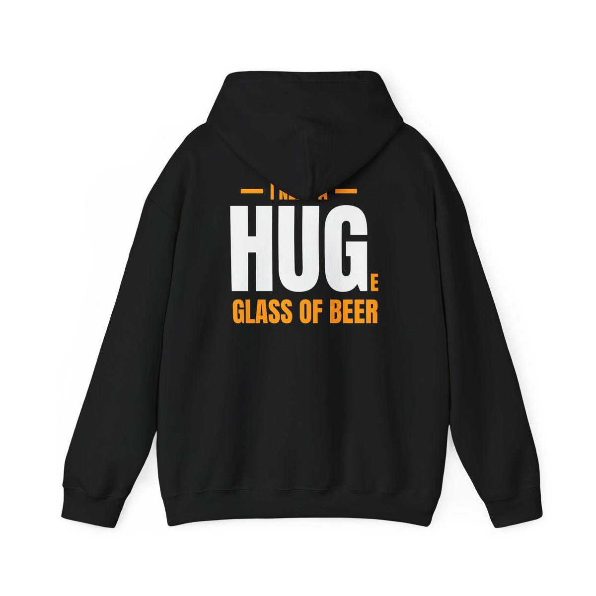 royal blue hoodie with i need a huge glass of beer funny slogan for beer fans