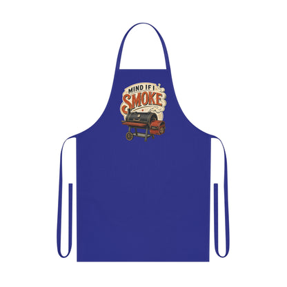 navy apron with pitmaster funny slogan