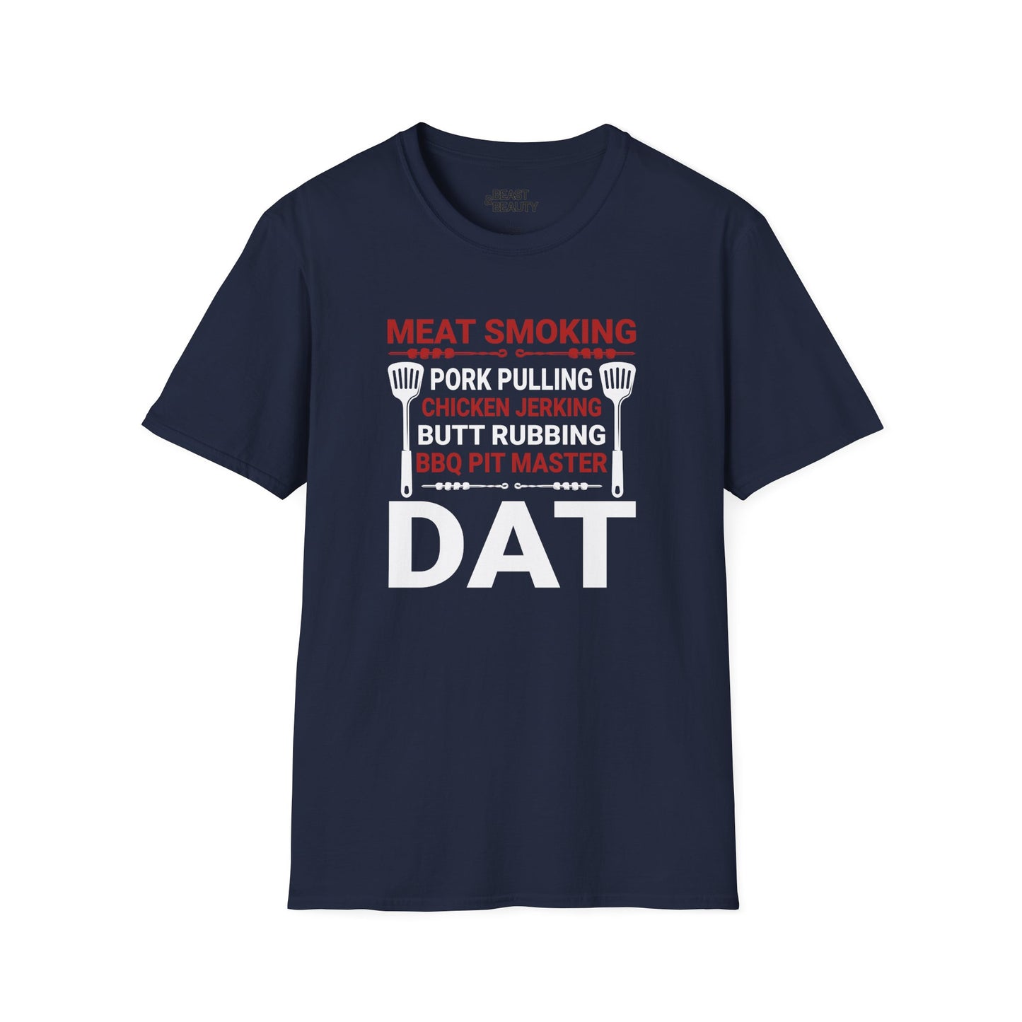 meat smoking pork pulling bbq pit master dad t-shirt t-shirt second colour product image