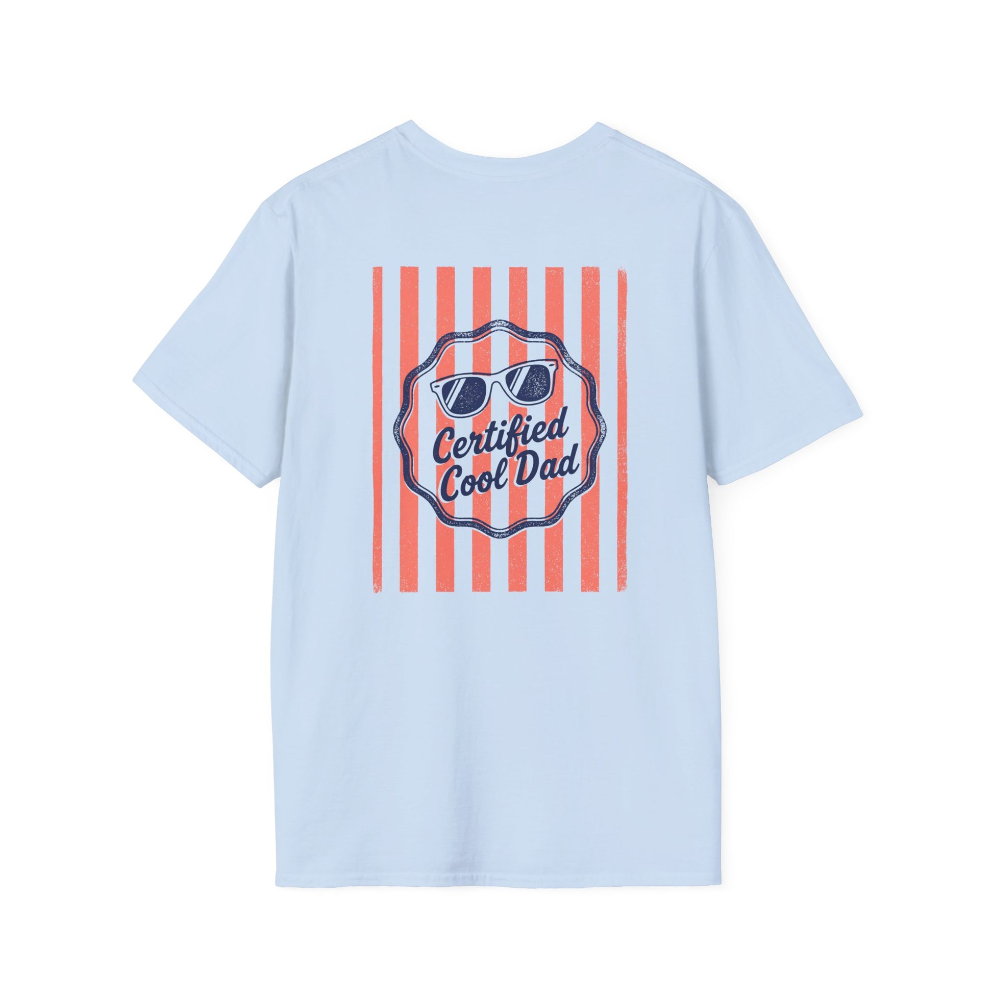 natural t-shirt with certified cool dad retro badge design for dads