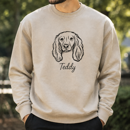 Personalised Pet Portrait Embroidered Sweatshirt | From Your Pet's Photo