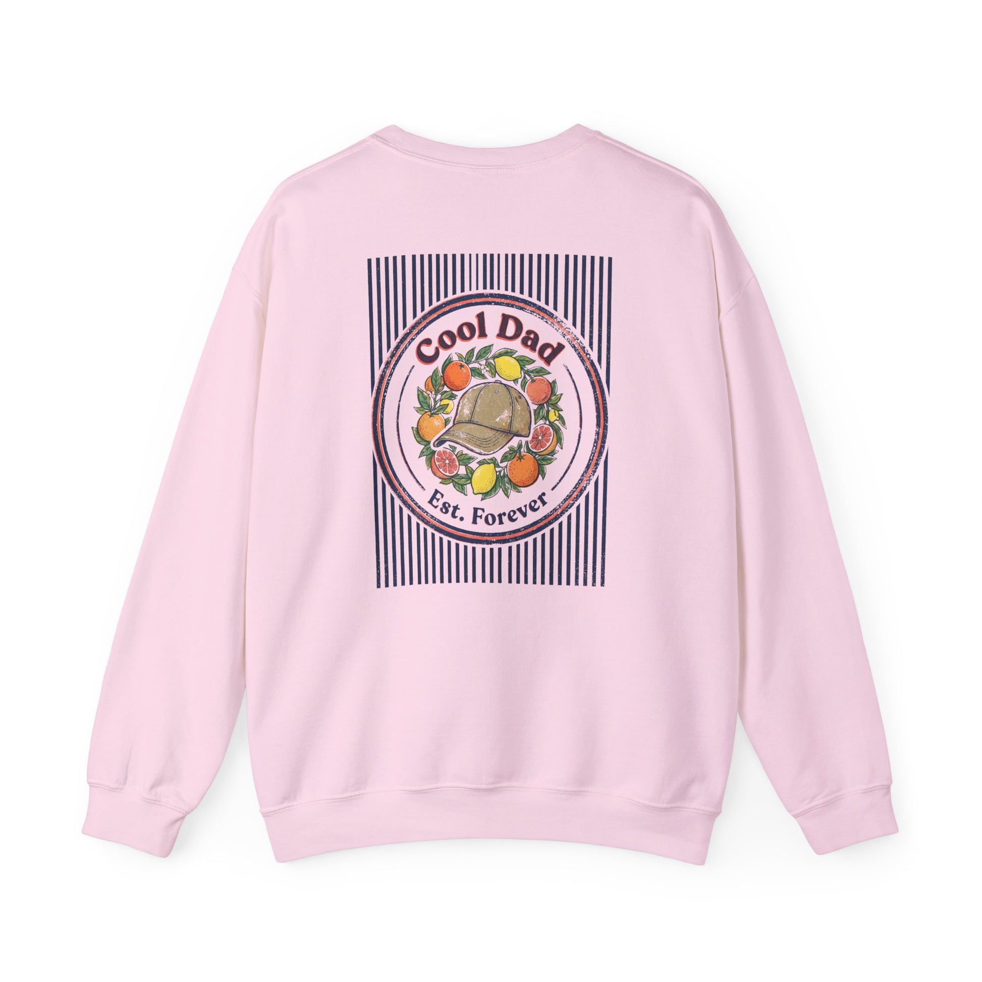 white sweatshirt with cool dad est forever bold retro graphic for dads