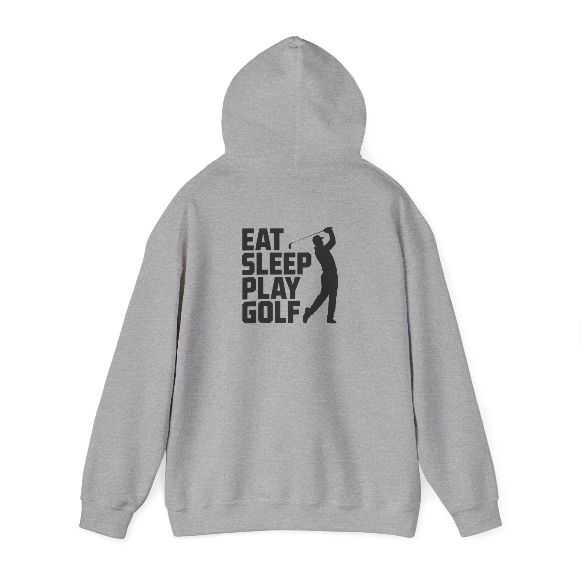 sport grey hoodie with eat sleep play golf design for golfers