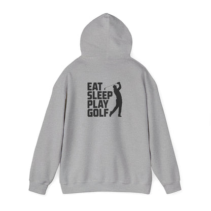sport grey hoodie with eat sleep play golf design for golfers