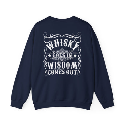whiskey goes in wisdom comes out sweatshirt sweatshirt fourth colour product image