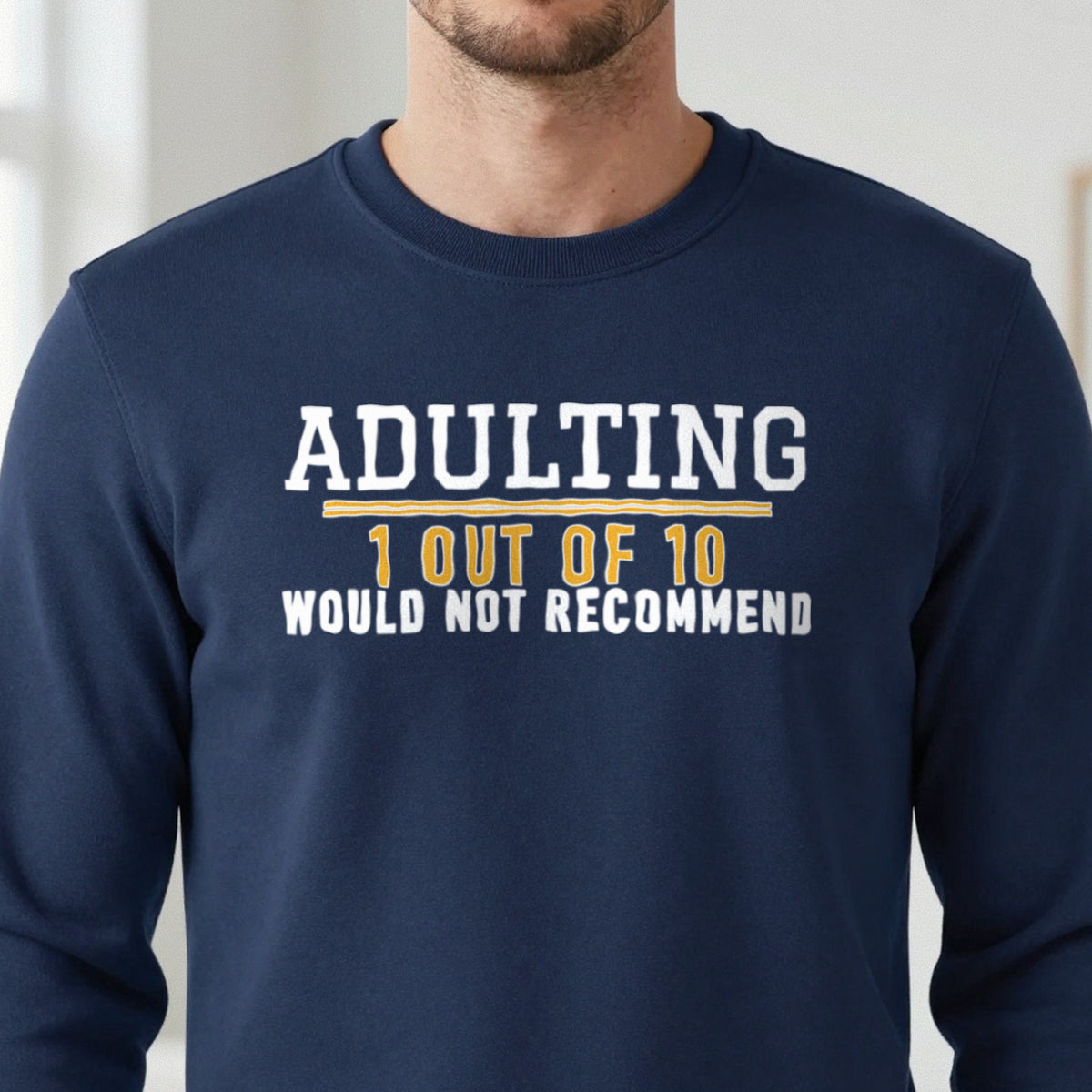 Adulting 1 Out Of 10 Would Not Recommend Funny Quote T-Shirt & Sweatshirt in another colour