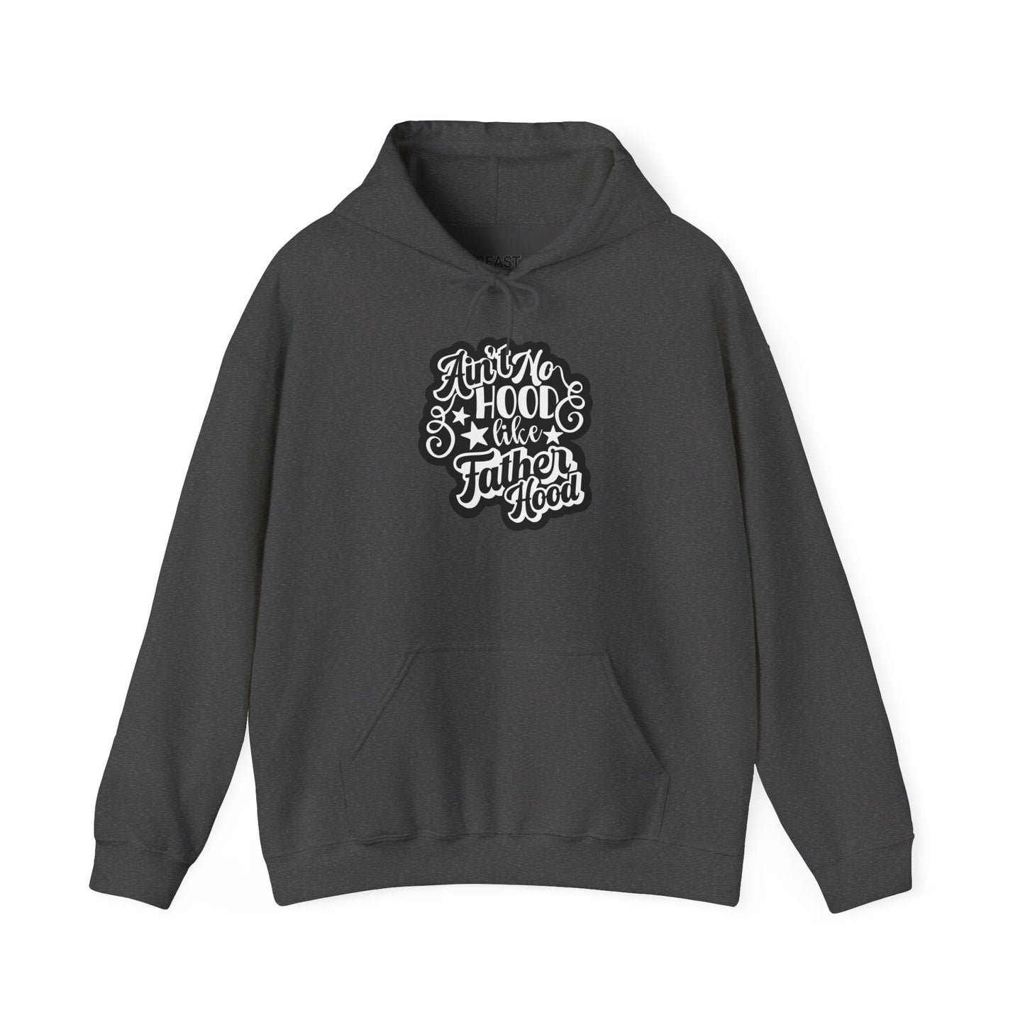 royal blue hoodie with ain't no hood like fatherhood funny slogan for fathers day