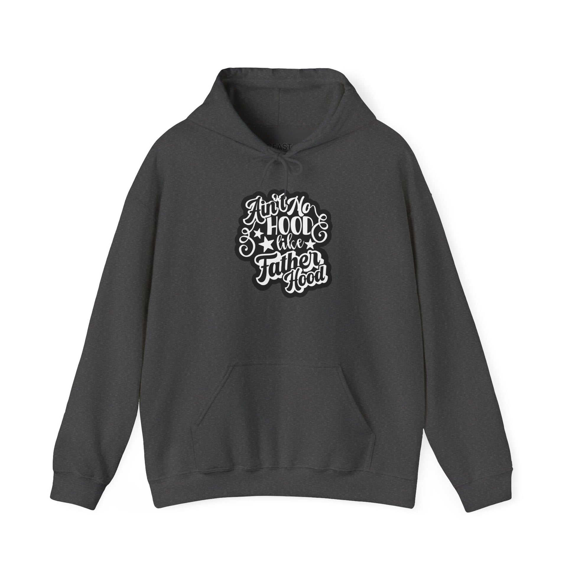 royal blue hoodie with ain't no hood like fatherhood funny slogan for fathers day