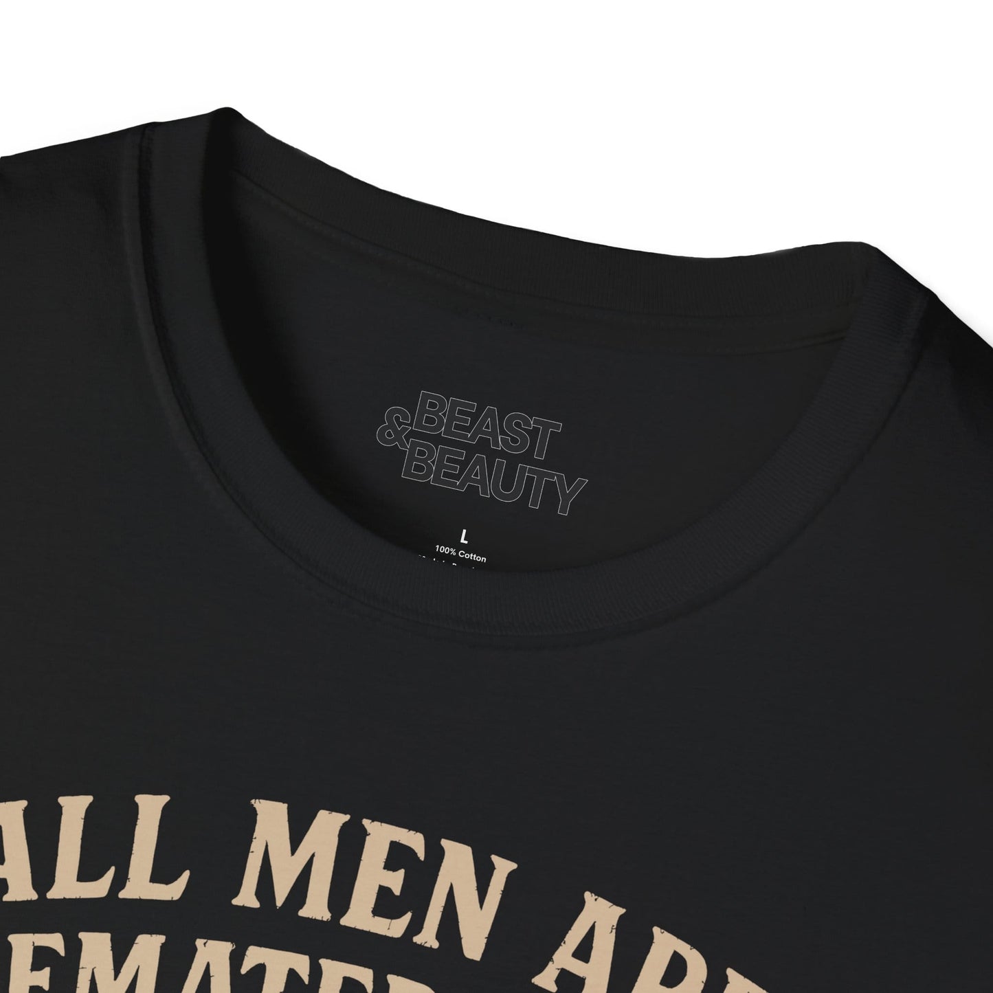 unisex halloween t-shirt with all men are cremated equal bold vintage slogan