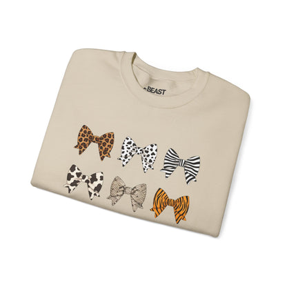 Animal Print Bow Sweatshirt sweatshirt product image 5 from Beast and Beauty