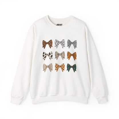 Animal Print Bow Sweatshirt sweatshirt product image 4 from Beast and Beauty