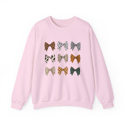 Animal Print Bow Sweatshirt - funny sweatshirt by Cheeky Business