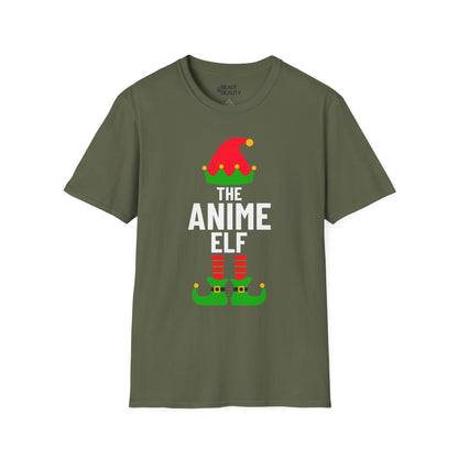 the anime elf christmas t-shirt military green t-shirt Christmas gift idea