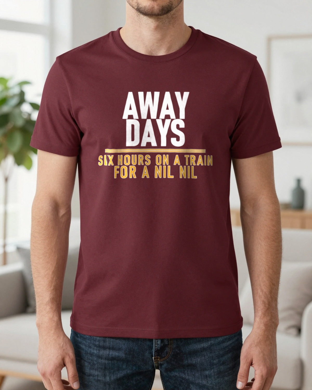 Away Days Six Hours On A Train For A Nil Nil Funny Football T-Shirt & Sweatshirt worn