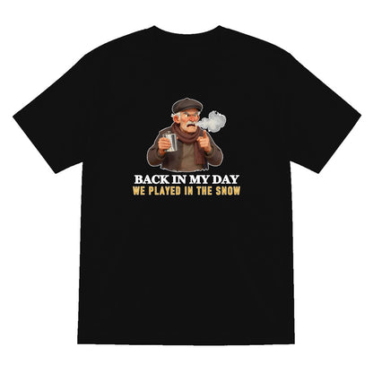 Back In My Day We Played In The Snow Funny Rugby Grandad T-Shirt & Sweatshirt T-Shirt in Black