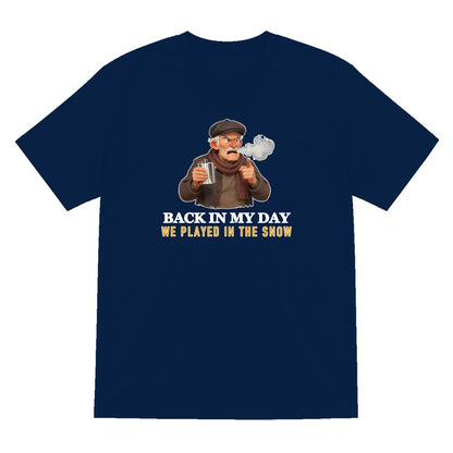 Back In My Day We Played In The Snow Funny Rugby Grandad T-Shirt & Sweatshirt T-Shirt in Navy