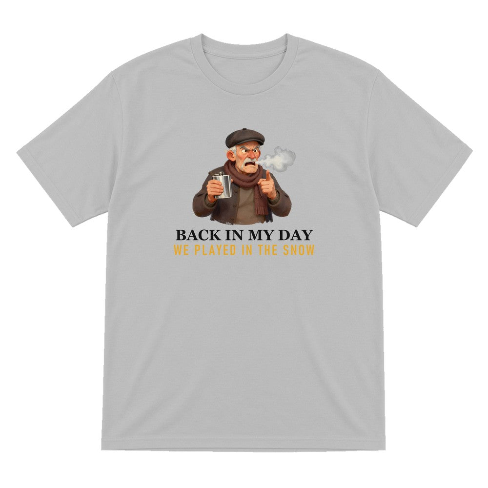 Back In My Day We Played In The Snow Funny Rugby Grandad T-Shirt & Sweatshirt T-Shirt in Sport Grey