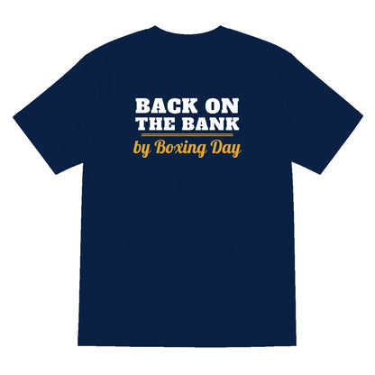 Back On The Bank By Boxing Day Funny Fishing Christmas Jumper & T-Shirt T-Shirt in Navy