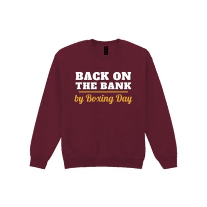 Back On The Bank By Boxing Day Funny Fishing Christmas Jumper & T-Shirt Sweatshirt in Maroon