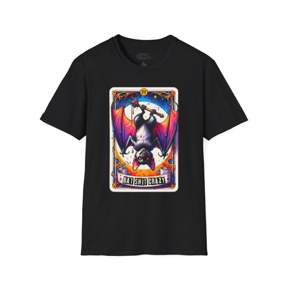 dark chocolate t-shirt with batshit crazy tarot funny gothic print