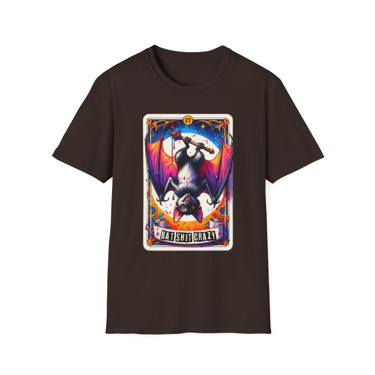 Batshit Crazy Tarot Graphic T-Shirt - funny t-shirt by Cheeky Business