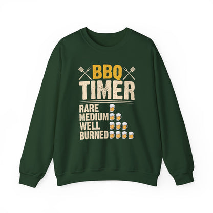 BBQ Timer Funny Grilling Sweatshirt - funny sweatshirt by Cheeky Business