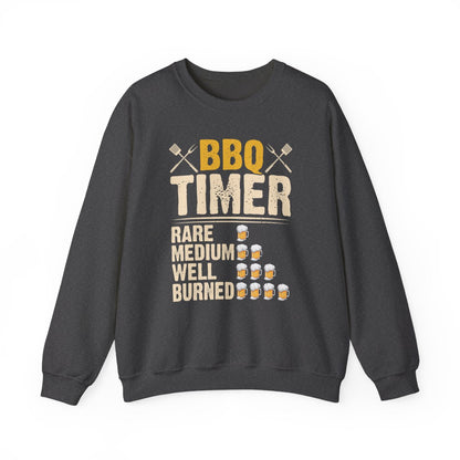 BBQ Timer Funny Grilling Sweatshirt - funny sweatshirt by Cheeky Business
