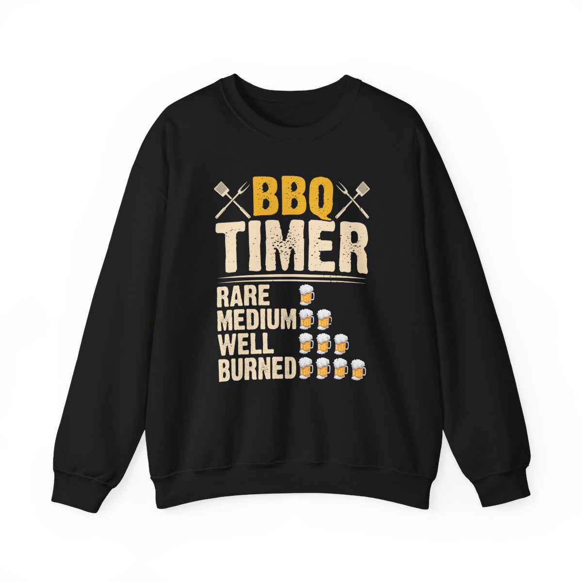 BBQ Timer Funny Grilling Sweatshirt - funny sweatshirt by Cheeky Business