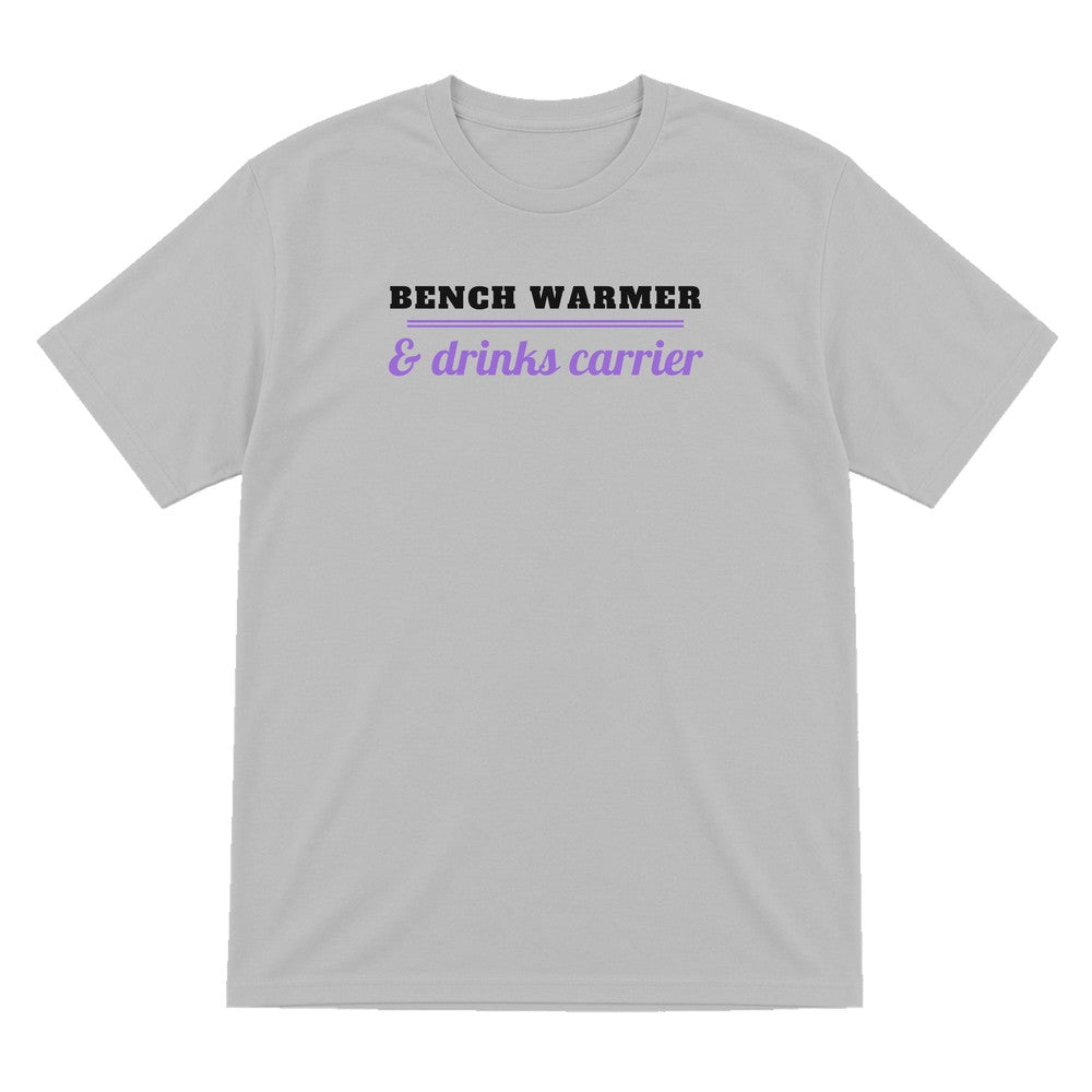 Bench Warmer And Drinks Carrier Funny Rugby T-Shirt & Sweatshirt T-Shirt in Sport Grey