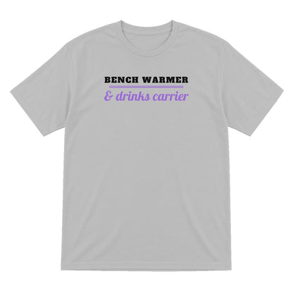 Bench Warmer And Drinks Carrier Funny Rugby T-Shirt & Sweatshirt T-Shirt in Sport Grey