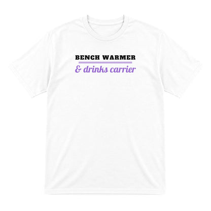 Bench Warmer And Drinks Carrier Funny Rugby T-Shirt & Sweatshirt T-Shirt in White