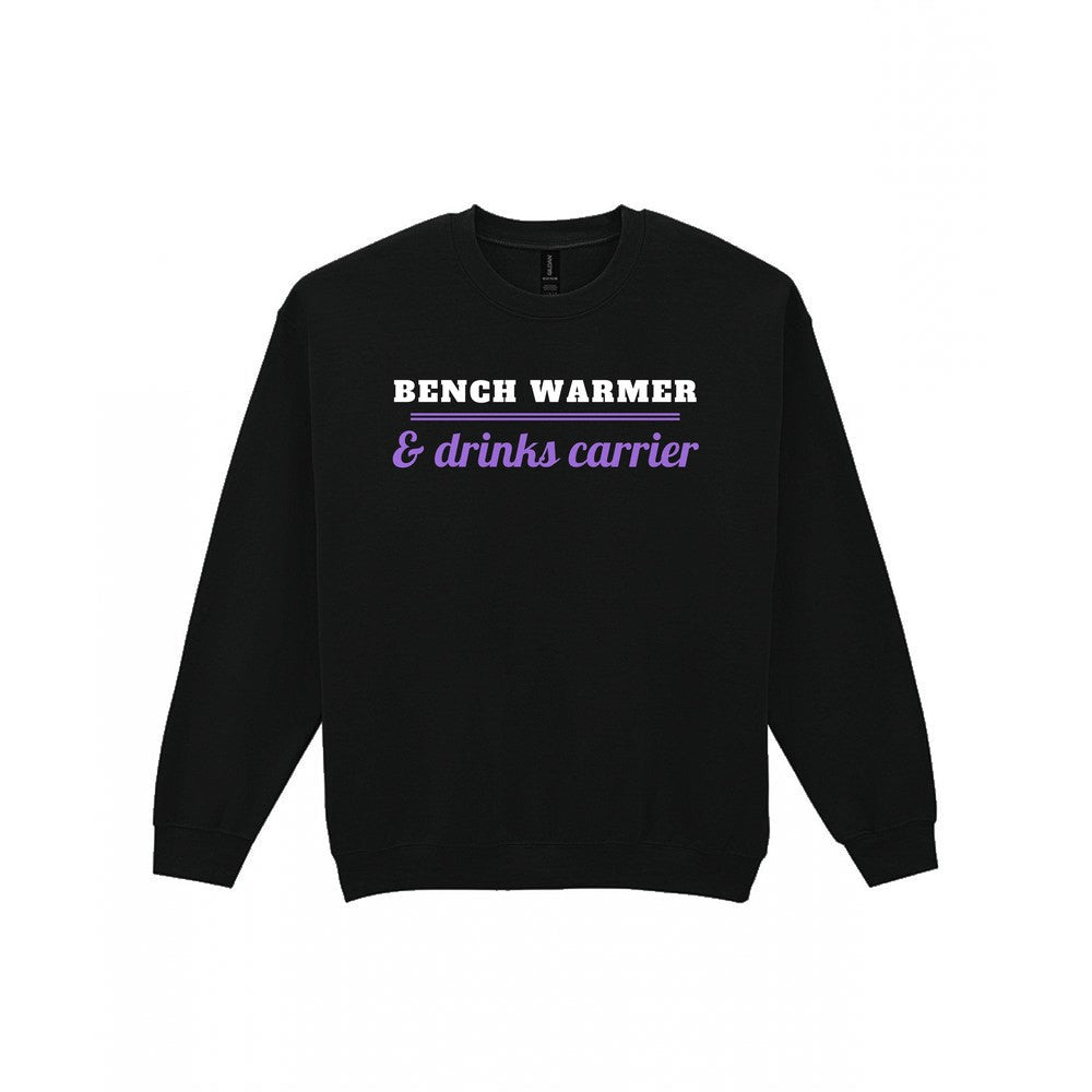 Bench Warmer And Drinks Carrier Funny Rugby T-Shirt & Sweatshirt Sweatshirt in Black