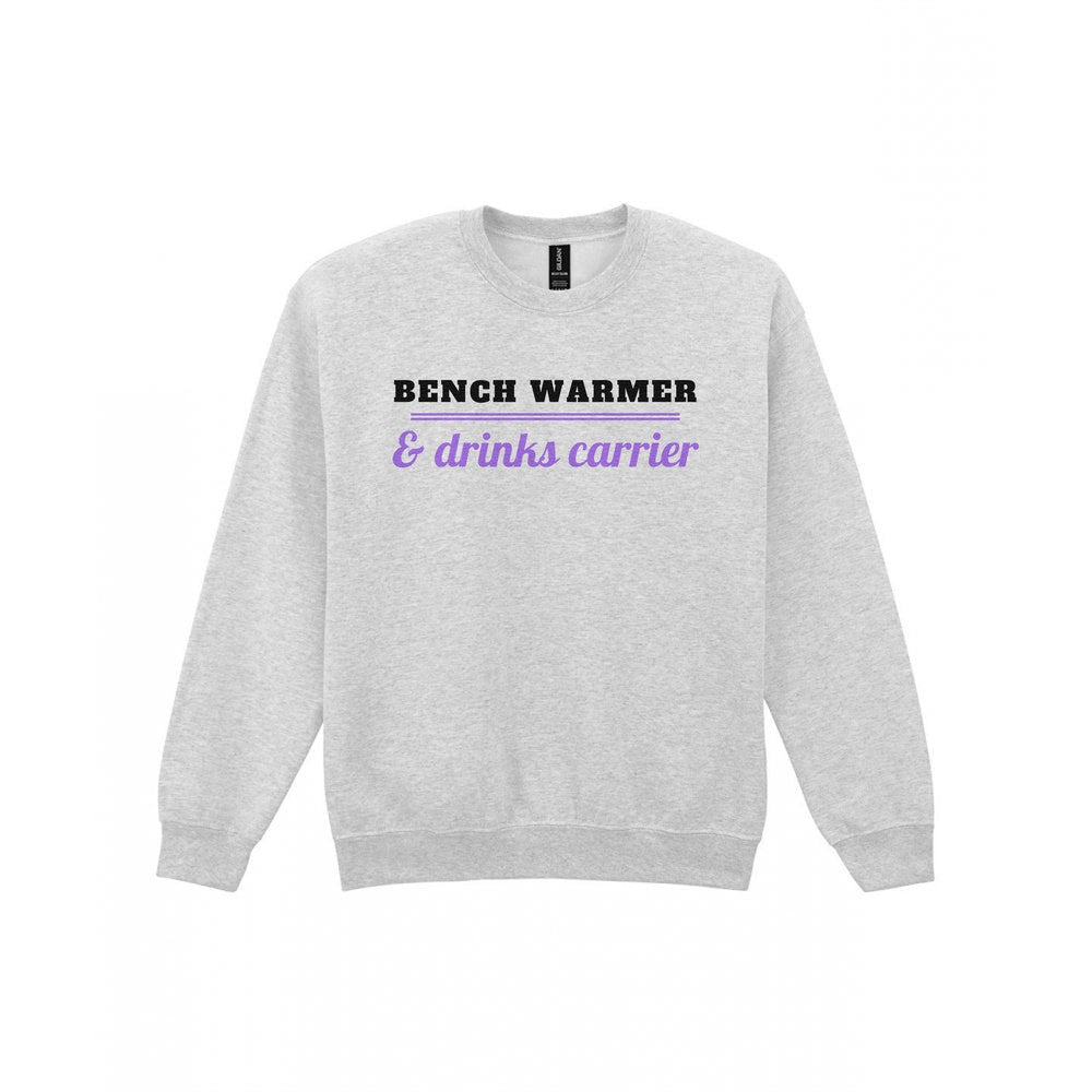 Bench Warmer And Drinks Carrier Funny Rugby T-Shirt & Sweatshirt Sweatshirt in Sport Grey