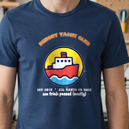 Benchy Yacht Club Funny 3D Printing T-Shirt & Sweatshirt close-up