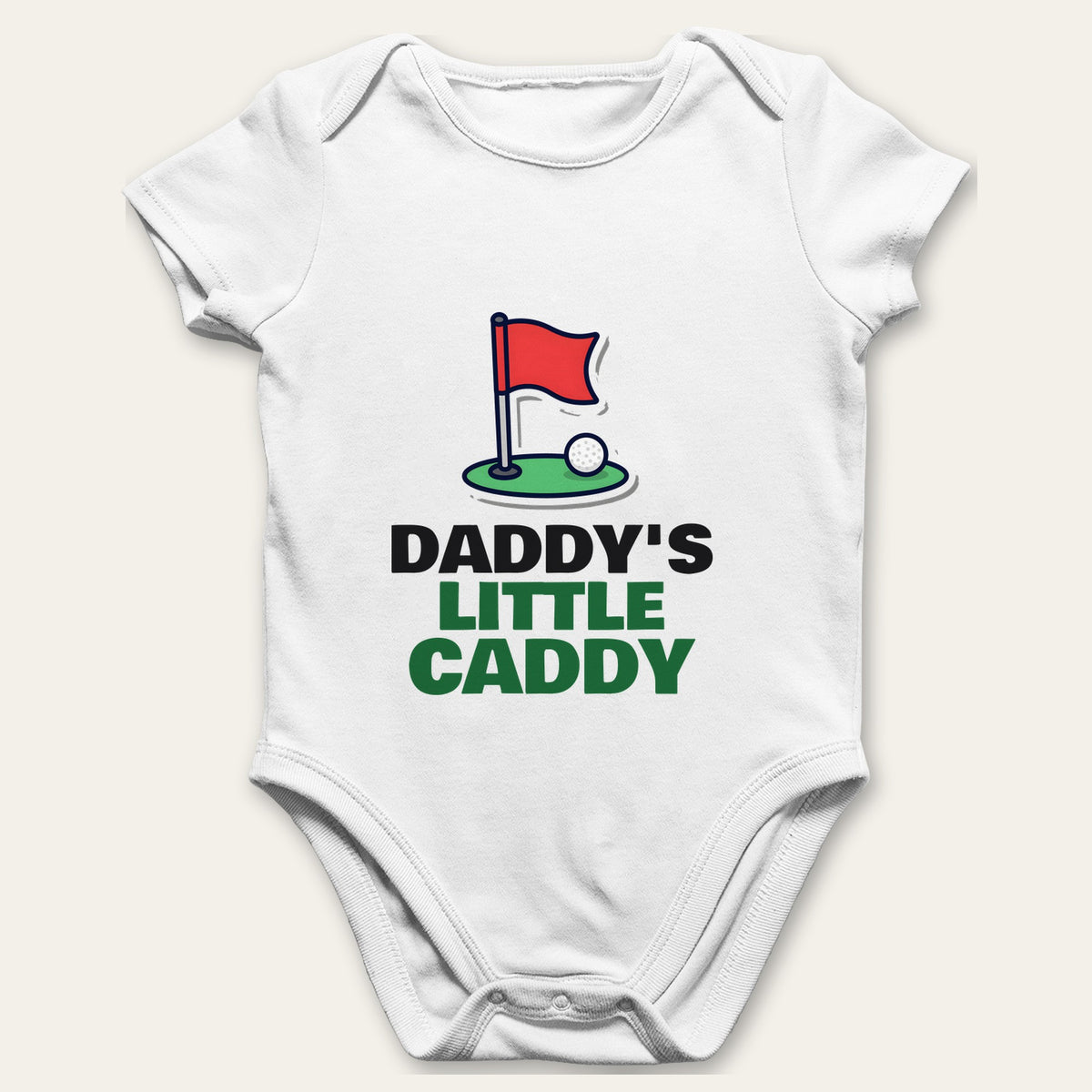 Best Dad By Par & Daddy's Little Caddy Golf matching set baby grow