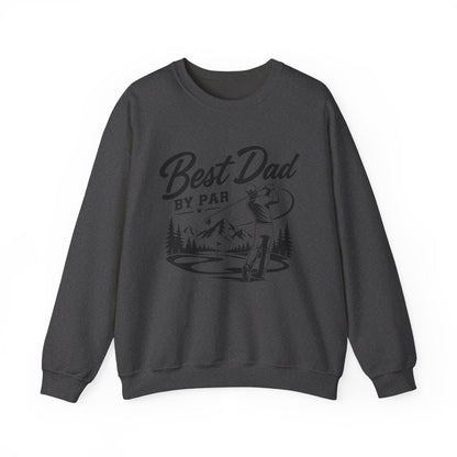 Best Dad By Par Golf Dad Sweatshirt - funny sweatshirt by Cheeky Business