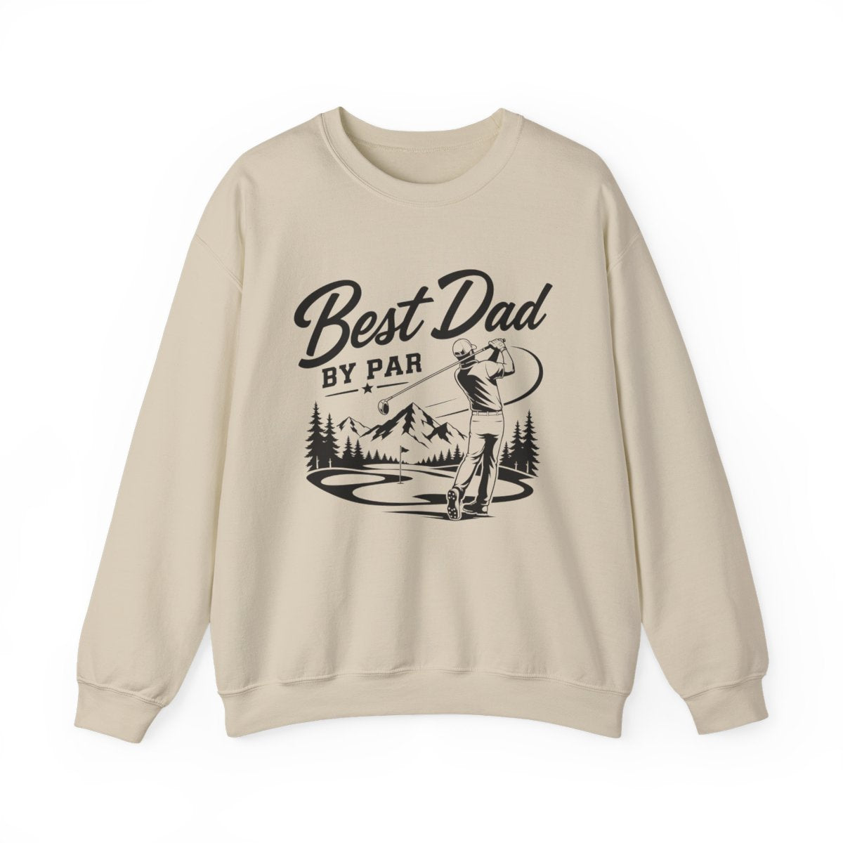 Best Dad By Par Golf Dad Sweatshirt - funny sweatshirt by Cheeky Business