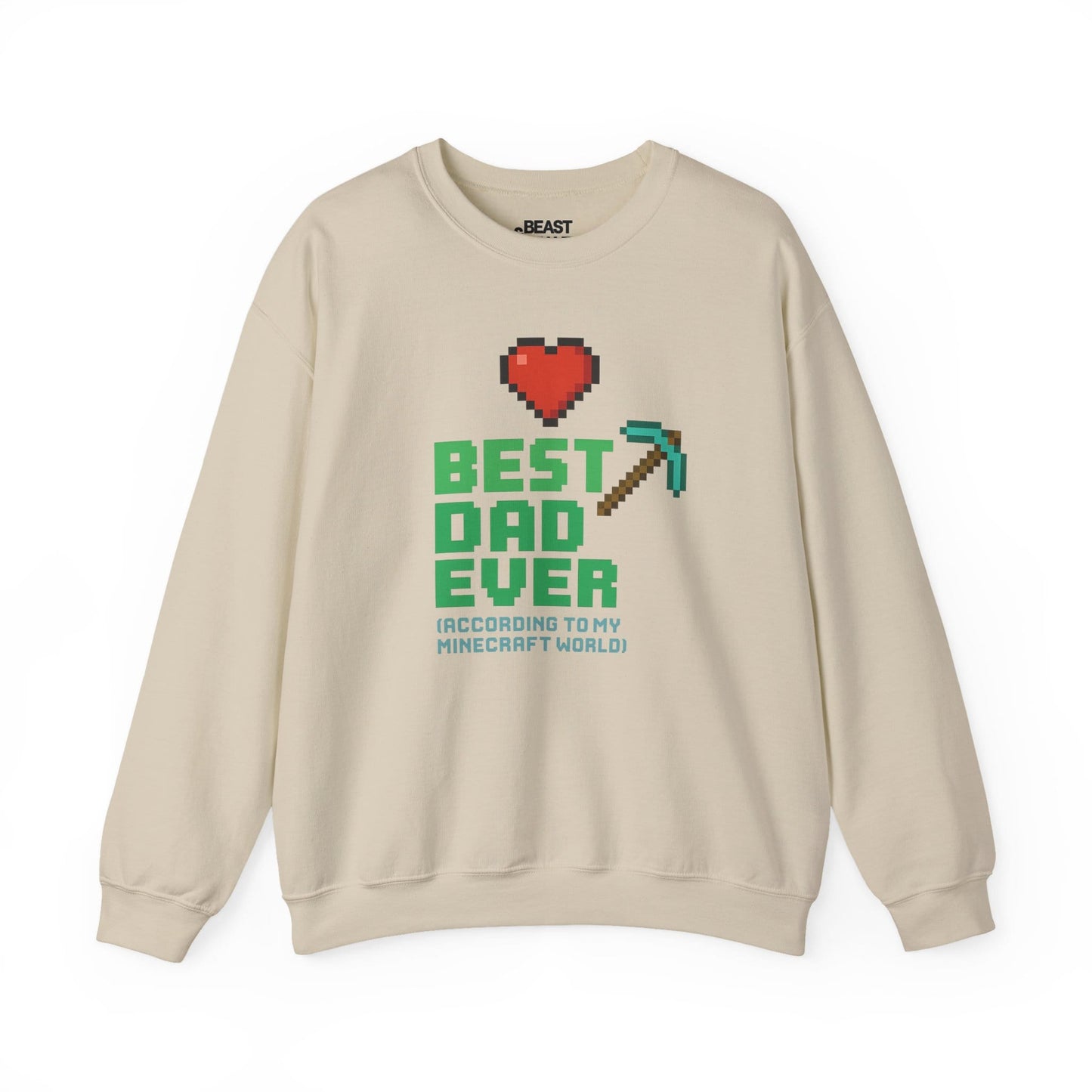 Best Dad Ever According To My Minecraft World Sweatshirt sweatshirt product image 3 from Beast and Beauty