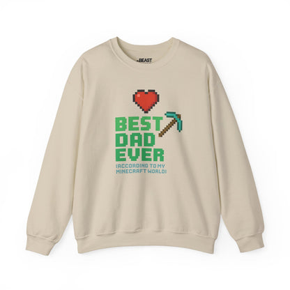 Best Dad Ever According To My Minecraft World Sweatshirt sweatshirt product image 3 from Beast and Beauty