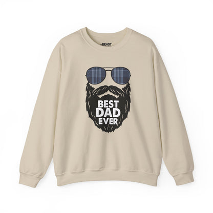 sand sweatshirt with best dad ever funny bearded dad design for birthday gift