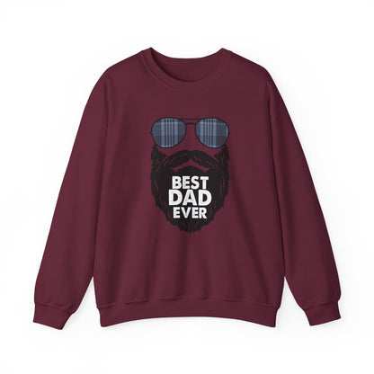 Best Dad Ever Sweatshirt | Funny Bearded Dad Gift | Sizes S-5XL - funny sweatshirt by Cheeky Business